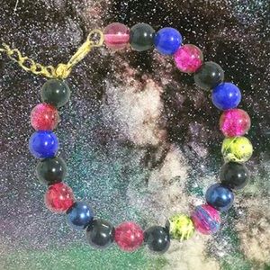 Star Nebula Galaxy Beaded Bracelet